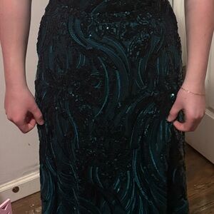 Elegant Teal Evening Dress